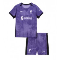 Billiga Liverpool Barnkläder Tredje fotbollskläder till baby 2023-24 Kortärmad (+ Korta byxor)